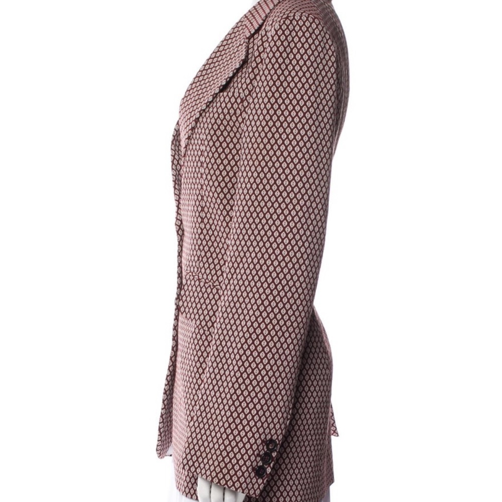 Victoria Beckham Red and Black Blazer Structured Tailoring - Picture 6 of 7